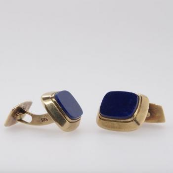 Manschettenknöpfe - Gold, Lapis lazuli
